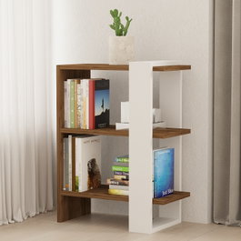 Hanah Home Gaye Estantería Nogal y Blanco